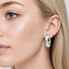 Rhodium Gold Filled Medium Hoop, Polished, Rhodium Finish, 02.467.0015.1.30