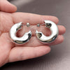 Rhodium Gold Filled Medium Hoop, Polished, Rhodium Finish, 02.467.0015.1.30
