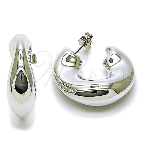 Rhodium Gold Filled Medium Hoop, Polished, Rhodium Finish, 02.467.0015.1.30