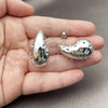 Rhodium Gold Filled Stud Earring, Teardrop Design, Polished, Rhodium Finish, 02.467.0008.1