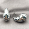 Rhodium Gold Filled Stud Earring, Teardrop Design, Polished, Rhodium Finish, 02.467.0008.1