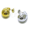Rhodium Gold Filled Stud Earring, Teardrop Design, Polished, Rhodium Finish, 02.467.0008.1