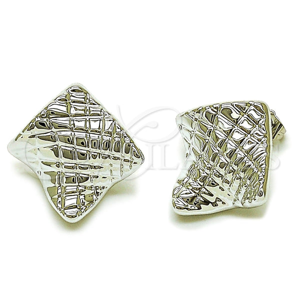 White Gold Filled Ring — Stud Earring Polished 02. — main product view — SKU 165649 | Oro Laminado Blanco anillo — Stud Earring pulido 02. — SKU 165649