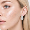 Rhodium Gold Filled Stud Earring, Teardrop Design, Polished, Rhodium Finish, 02.467.0028.1