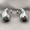 Rhodium Gold Filled Stud Earring, Teardrop Design, Polished, Rhodium Finish, 02.467.0028.1
