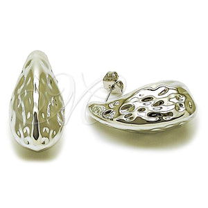 White Gold Filled Ring — Stud Earring Teardrop Design Polished 02. — main product view — SKU 165652 | Oro Laminado Blanco anillo — Stud Earring Teardrop diseño pulido 02. — SKU 165652