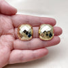 Stainless Steel Stud Earring, Polished, Golden Finish, 02.467.0030