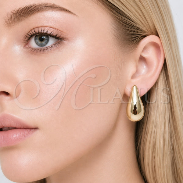 Stainless Steel Ring — Stud Earring Teardrop Design Polished 02. — alternate product view — SKU 165657 | Acero Inoxidable anillo — Stud Earring Teardrop diseño pulido 02. — SKU 165657