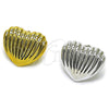 Rhodium Gold Filled Stud Earring, Heart Design, Polished, Rhodium Finish, 02.467.0032.1