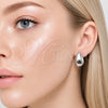 Rhodium Gold Filled Stud Earring, Teardrop Design, Polished, Rhodium Finish, 02.467.0033.1
