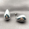 Rhodium Gold Filled Stud Earring, Teardrop Design, Polished, Rhodium Finish, 02.467.0033.1