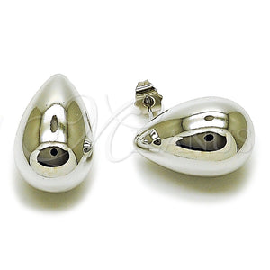 White Gold Filled Ring — Stud Earring Teardrop Design Polished 02. — main product view — SKU 165663 | Oro Laminado Blanco anillo — Stud Earring Teardrop diseño pulido 02. — SKU 165663