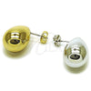 Rhodium Gold Filled Stud Earring, Teardrop Design, Polished, Rhodium Finish, 02.467.0033.1