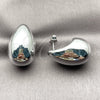 Rhodium Gold Filled Stud Earring, Teardrop Design, Polished, Rhodium Finish, 02.467.0034.1