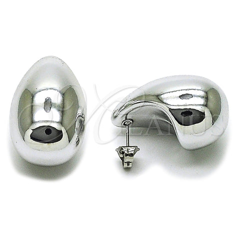 Rhodium Gold Filled Stud Earring, Teardrop Design, Polished, Rhodium Finish, 02.467.0034.1
