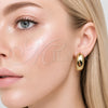 Stainless Steel Stud Earring, Polished, Golden Finish, 02.467.0035