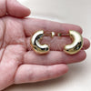 Stainless Steel Stud Earring, Polished, Golden Finish, 02.467.0035