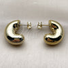 Stainless Steel Stud Earring, Polished, Golden Finish, 02.467.0035