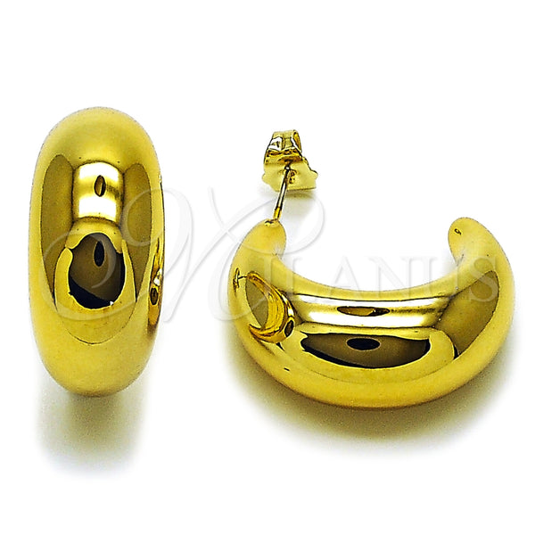 Stainless Steel Hoop Earrings — Medium Hoop Polished 02. — main product view — SKU 165670 | Acero Inoxidable aretes de aro — Medium Hoop pulido 02. — SKU 165670