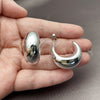 Rhodium Gold Filled Medium Hoop, Polished, Rhodium Finish, 02.467.0037.1.30