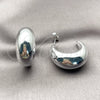 Rhodium Gold Filled Medium Hoop, Polished, Rhodium Finish, 02.467.0037.1.30