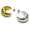Rhodium Gold Filled Medium Hoop, Polished, Rhodium Finish, 02.467.0037.1.30