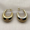 Stainless Steel Small Hoop, Polished, Golden Finish, 02.467.0038.25