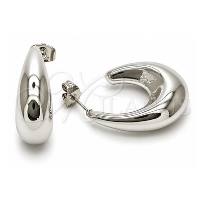 White Gold Filled Small Hoop, Polished, Rhodium Finish, 02.467.0038.1.25