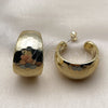 Stainless Steel Medium Hoop, Disco Design, Polished, Golden Finish, 02.455.0008.1.30