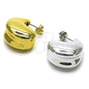 Stainless Steel Stud Earring, Teardrop Design, Polished, Golden Finish, 02.467.0046