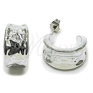 White Gold Filled Hoop Earrings — Small Hoop Polished 02. — main product view — SKU 165693 | Oro Laminado Blanco aretes de aro — aro pequeño pulido 02. — SKU 165693