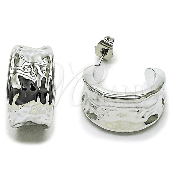 White Gold Filled Hoop Earrings — Small Hoop Polished 02. — main product view — SKU 165693 | Oro Laminado Blanco aretes de aro — aro pequeño pulido 02. — SKU 165693