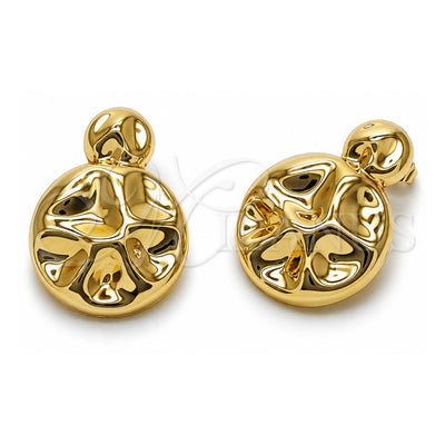Stainless Steel Stud Earring, Polished, Golden Finish, 02.467.0048