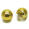 Stainless Steel Stud Earring, Ball Design, Polished, Golden Finish, 02.467.0049