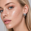 Rhodium Gold Filled Stud Earring, Ball Design, Polished, Rhodium Finish, 02.467.0049.1