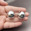 Rhodium Gold Filled Stud Earring, Ball Design, Polished, Rhodium Finish, 02.467.0049.1