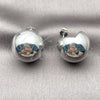 Rhodium Gold Filled Stud Earring, Ball Design, Polished, Rhodium Finish, 02.467.0049.1