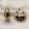 Stainless Steel Medium Hoop, Polished, Golden Finish, 02.467.0050.30