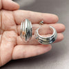 Rhodium Gold Filled Medium Hoop, Polished, Rhodium Finish, 02.467.0050.1.30