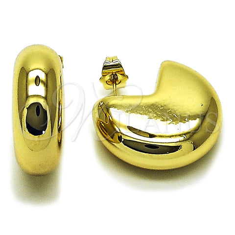 Stainless Steel Medium Hoop, Polished, Golden Finish, 02.455.0016.1.25