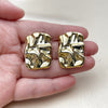 Stainless Steel Stud Earring, Polished, Golden Finish, 02.455.0022.1