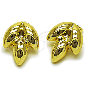 Stainless Steel Ring — Stud Earring Leaf Design Polished 02. — main product view — SKU 165706 | Acero Inoxidable anillo — Stud Earring Leaf diseño pulido 02. — SKU 165706