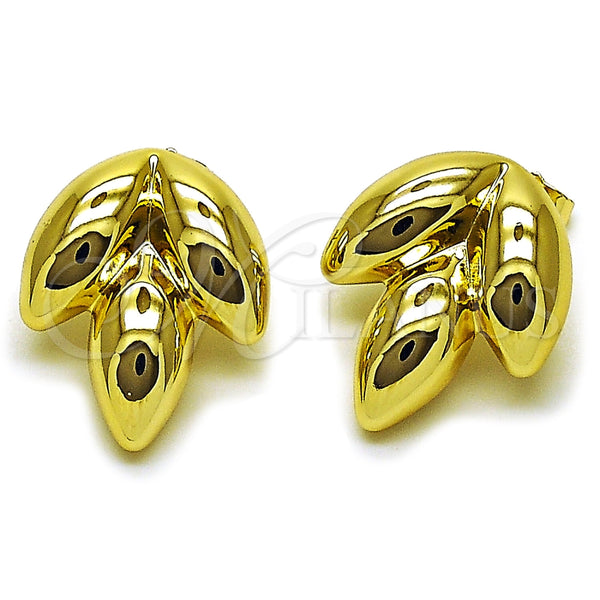 Stainless Steel Ring — Stud Earring Leaf Design Polished 02. — main product view — SKU 165706 | Acero Inoxidable anillo — Stud Earring Leaf diseño pulido 02. — SKU 165706