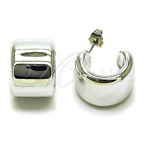 White Gold Filled Hoop Earrings — Small Hoop Polished 02. — main product view — SKU 165708 | Oro Laminado Blanco aretes de aro — aro pequeño pulido 02. — SKU 165708