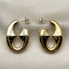Stainless Steel Stud Earring, Puff Mariner Design, Polished, Steel Finish, 02.467.0054