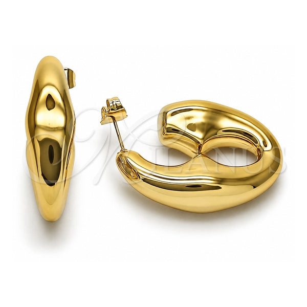 Stainless Steel Stud Earring, Puff Mariner Design, Polished, Steel Finish, 02.467.0054