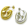 Stainless Steel Stud Earring, Puff Mariner Design, Polished, Steel Finish, 02.467.0054