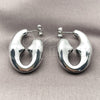 Rhodium Gold Filled Stud Earring, Puff Mariner Design, Polished, Rhodium Finish, 02.467.0054.1
