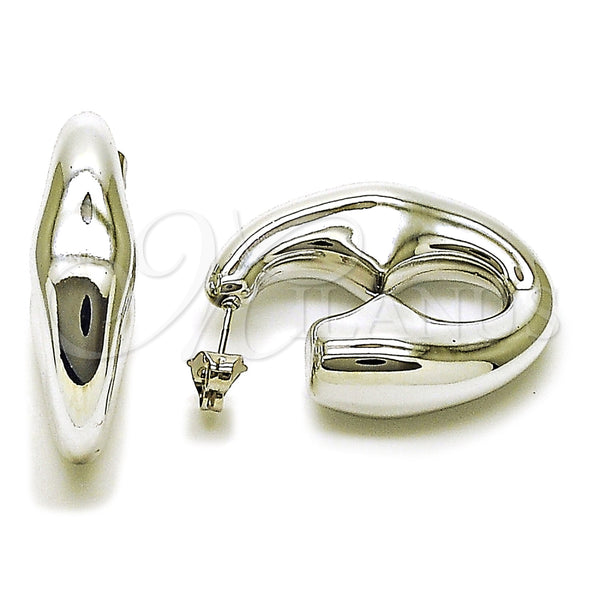 Rhodium Gold Filled Stud Earring, Puff Mariner Design, Polished, Rhodium Finish, 02.467.0054.1