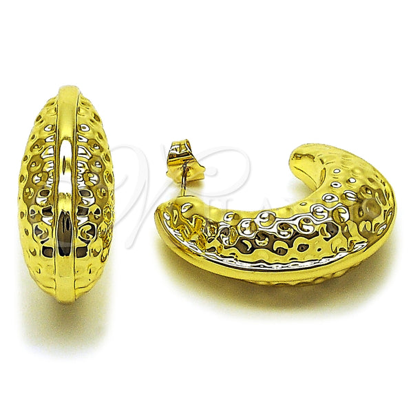 Stainless Steel Hoop Earrings — Large Hoop Polished 02. — main product view — SKU 165711 | Acero Inoxidable aretes de aro — Large Hoop pulido 02. — SKU 165711